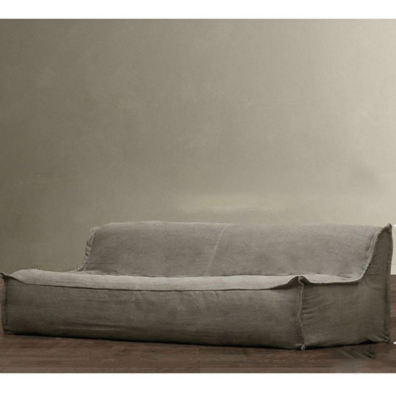 Cotton Blend/ Faux Leather Sofa Armless Settee for Three People Clearhalo 'furn' 'furn_sofas' 'Furniture' 'furniture_sofas' 'Living Room Furniture' 'Sofa' 'sofas' 4857984