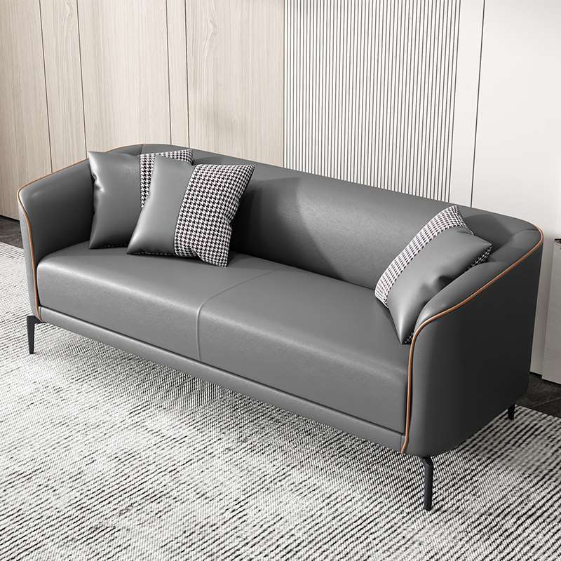 Scandinavian Tight Back Sofa Tuxedo Arm Couch for Living Room Grey Clearhalo 'furn' 'furn_sofas' 'Furniture' 'furniture_sofas' 'Living Room Furniture' 'Sofa' 'sofas' 4857994