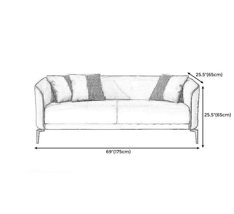 Scandinavian Tight Back Sofa Tuxedo Arm Couch for Living Room Clearhalo 'furn' 'furn_sofas' 'Furniture' 'furniture_sofas' 'Living Room Furniture' 'Sofa' 'sofas' 4857997