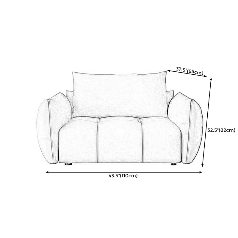 Contemporary Stationary Living Room Couch Tuxedo Arm 3-seat Sofa Clearhalo 'furn' 'furn_sofas' 'Furniture' 'furniture_sofas' 'Living Room Furniture' 'Sofa' 'sofas' 4858006