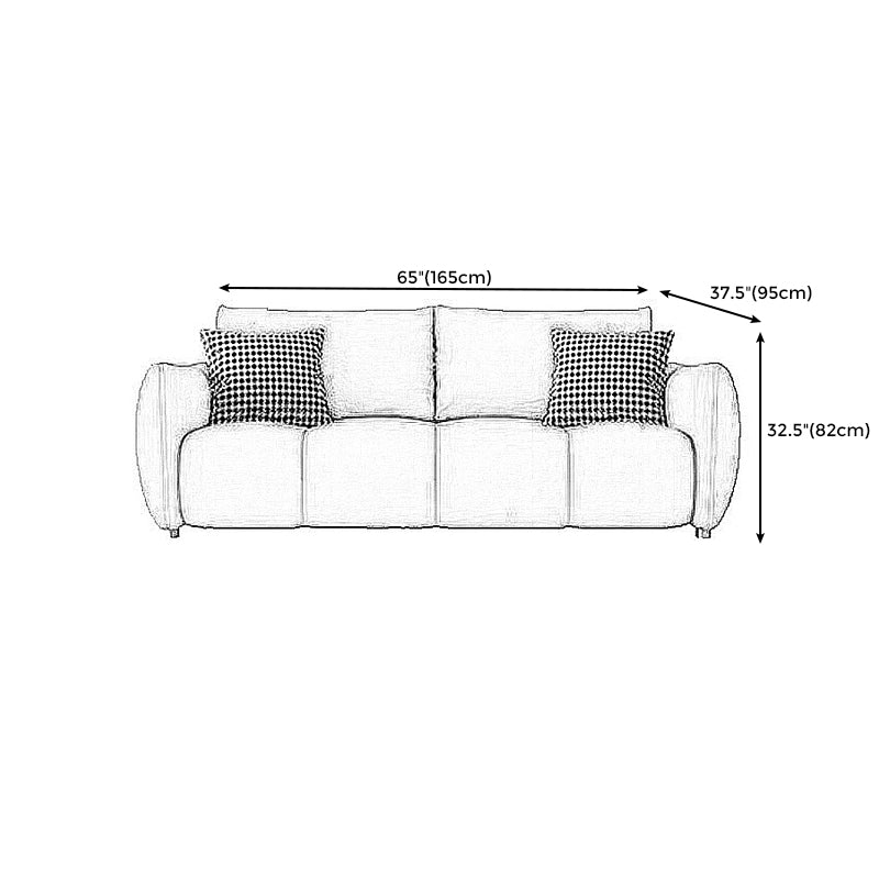 Contemporary Stationary Living Room Couch Tuxedo Arm 3-seat Sofa Clearhalo 'furn' 'furn_sofas' 'Furniture' 'furniture_sofas' 'Living Room Furniture' 'Sofa' 'sofas' 4858007