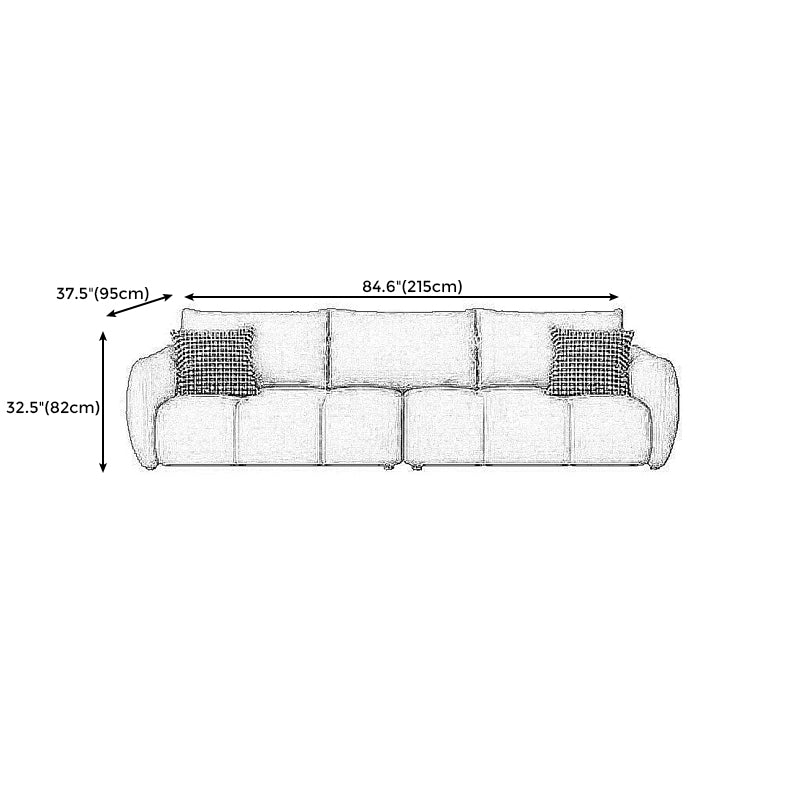 Contemporary Stationary Living Room Couch Tuxedo Arm 3-seat Sofa Clearhalo 'furn' 'furn_sofas' 'Furniture' 'furniture_sofas' 'Living Room Furniture' 'Sofa' 'sofas' 4858008