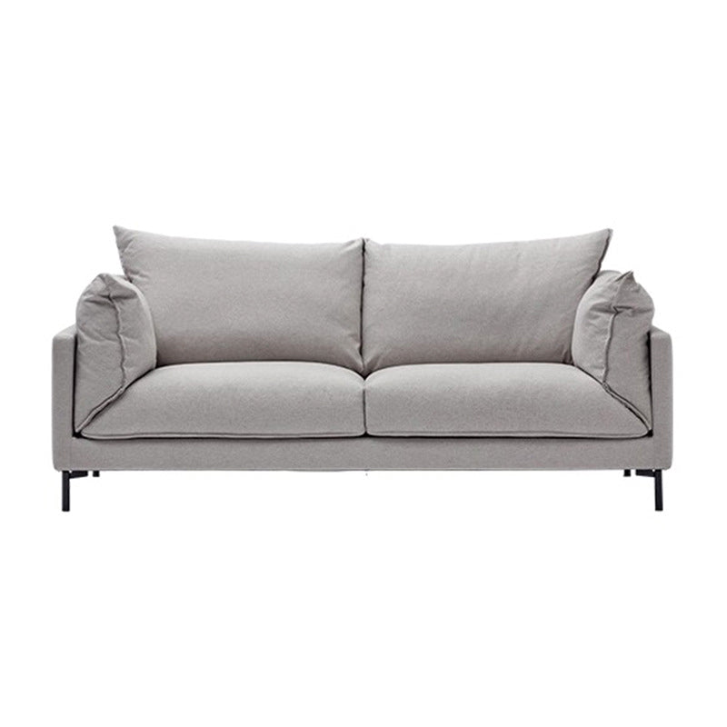 Stationary Fabric Living Room Couch Recessed Arm Standard Cushions Sofa Light Gray Clearhalo 'furn' 'furn_sofas' 'Furniture' 'furniture_sofas' 'Living Room Furniture' 'Sofa' 'sofas' 4858013
