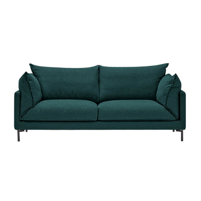 Stationary Fabric Living Room Couch Recessed Arm Standard Cushions Sofa Green Clearhalo 'furn' 'furn_sofas' 'Furniture' 'furniture_sofas' 'Living Room Furniture' 'Sofa' 'sofas' 4858015