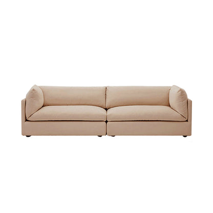 Pillow Top Arm Loveseat Sponge/Down Filled Cushions Sofa with Loose Back Light Yellow Clearhalo 'furn' 'furn_sofas' 'Furniture' 'furniture_sofas' 'Living Room Furniture' 'Sofa' 'sofas' 4858025