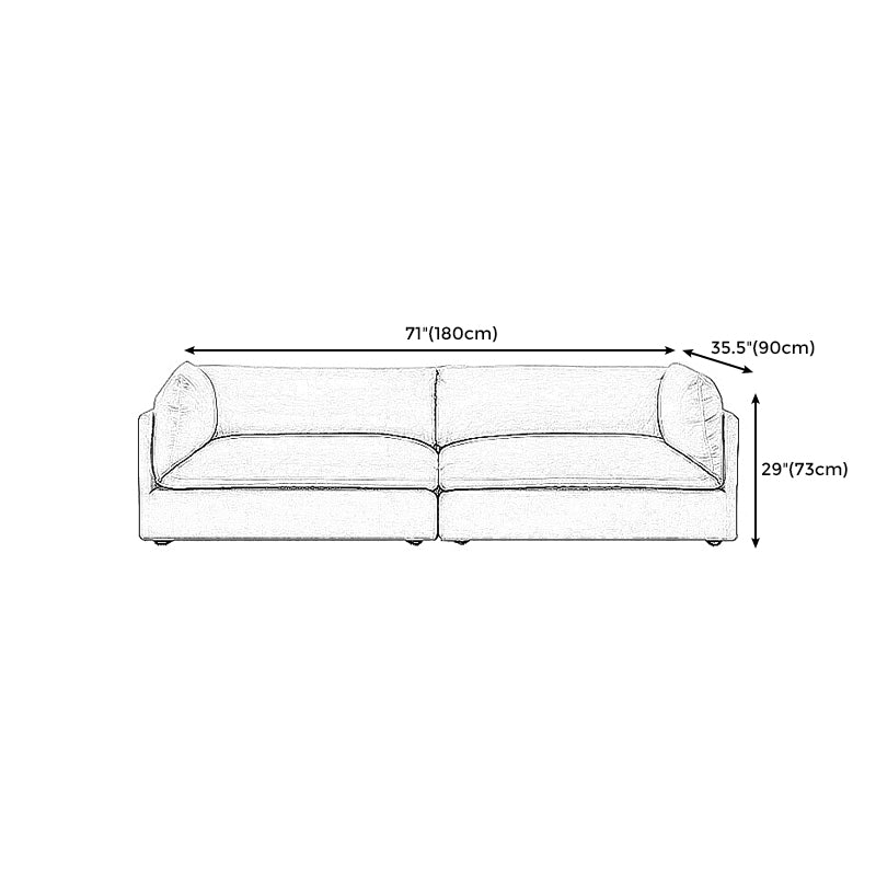 Pillow Top Arm Loveseat Sponge/Down Filled Cushions Sofa with Loose Back Clearhalo 'furn' 'furn_sofas' 'Furniture' 'furniture_sofas' 'Living Room Furniture' 'Sofa' 'sofas' 4858031