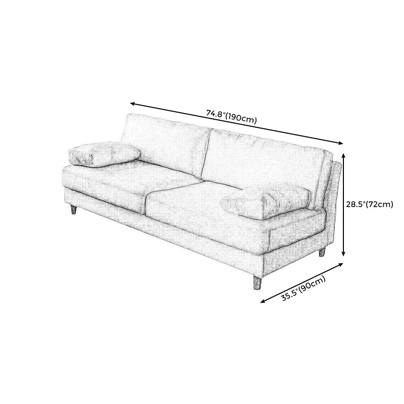 Contemporary Faux Leather/Cotton Blend Loveseat Pillow Top Arm Sofa Clearhalo 'furn' 'furn_sofas' 'Furniture' 'furniture_sofas' 'Living Room Furniture' 'Sofa' 'sofas' 4858060
