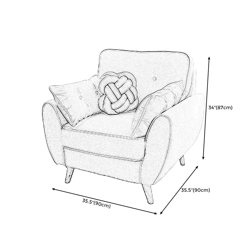 Contemporary Pillow Top Arm Sofa Loose Back Velvet Couch for Living Room Clearhalo 'furn' 'furn_sofas' 'Furniture' 'furniture_sofas' 'Living Room Furniture' 'Sofa' 'sofas' 4858080