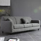 Contemporary Velvet/Linen Couch Square Arm Sofa with Loose Back 69"L x 33"W x 31.5"H Grey Linen Clearhalo 'furn' 'furn_sofas' 'Furniture' 'furniture_sofas' 'Living Room Furniture' 'Sofa' 'sofas' 4858083