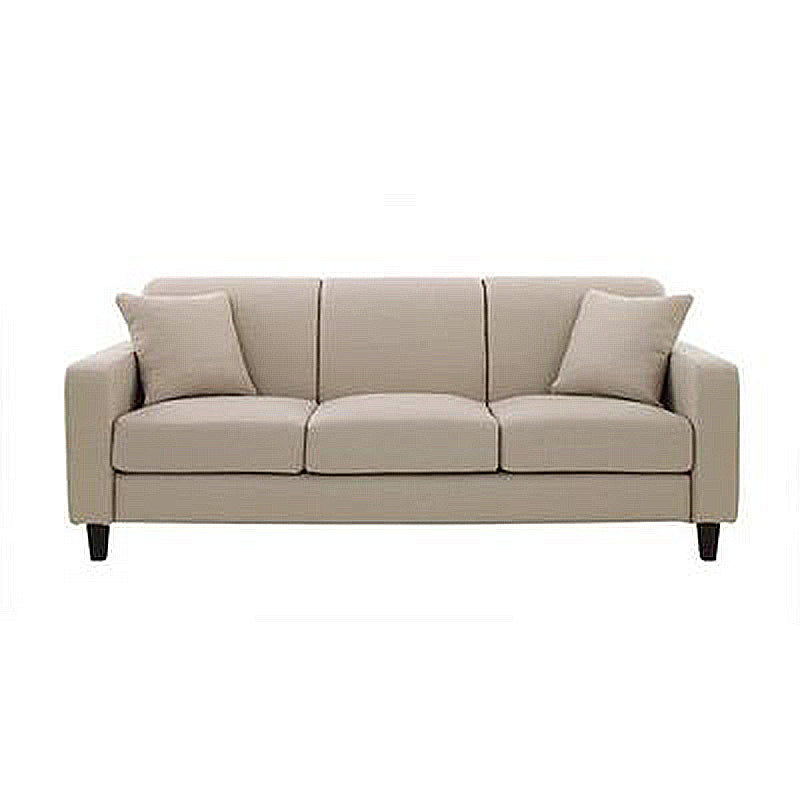 Contemporary Velvet/Linen Couch Square Arm Sofa with Loose Back Light Gray Linen Clearhalo 'furn' 'furn_sofas' 'Furniture' 'furniture_sofas' 'Living Room Furniture' 'Sofa' 'sofas' 4858094