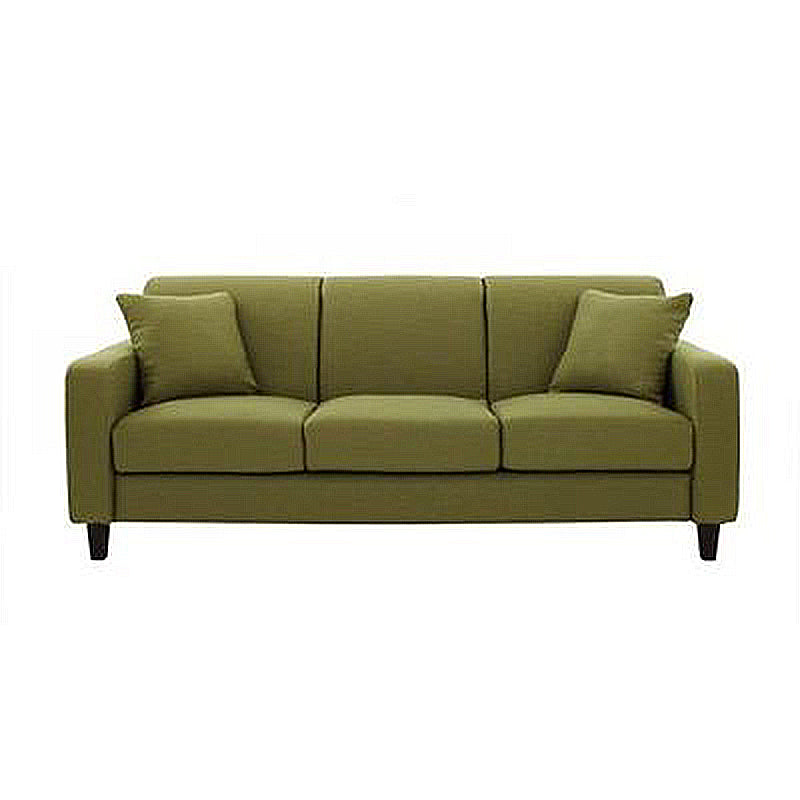 Contemporary Velvet/Linen Couch Square Arm Sofa with Loose Back Green Linen Clearhalo 'furn' 'furn_sofas' 'Furniture' 'furniture_sofas' 'Living Room Furniture' 'Sofa' 'sofas' 4858099