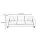 Contemporary Velvet/Linen Couch Square Arm Sofa with Loose Back Clearhalo 'furn' 'furn_sofas' 'Furniture' 'furniture_sofas' 'Living Room Furniture' 'Sofa' 'sofas' 4858107