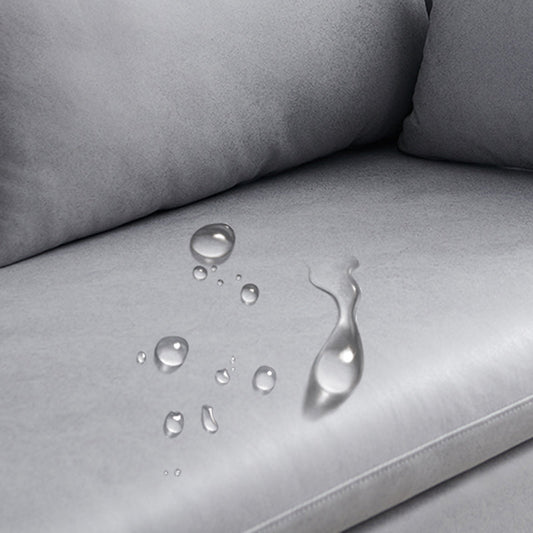 Faux Leather Square Arm Loveseat Sewn Pillow Back Sofa with Storage Clearhalo 'furn' 'furn_sofas' 'Furniture' 'furniture_sofas' 'Living Room Furniture' 'Sofa' 'sofas' 4858141