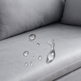 Faux Leather Square Arm Loveseat Sewn Pillow Back Sofa with Storage Clearhalo 'furn' 'furn_sofas' 'Furniture' 'furniture_sofas' 'Living Room Furniture' 'Sofa' 'sofas' 4858141