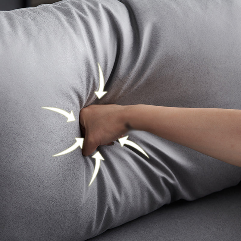 Faux Leather Square Arm Loveseat Sewn Pillow Back Sofa with Storage Clearhalo 'furn' 'furn_sofas' 'Furniture' 'furniture_sofas' 'Living Room Furniture' 'Sofa' 'sofas' 4858143