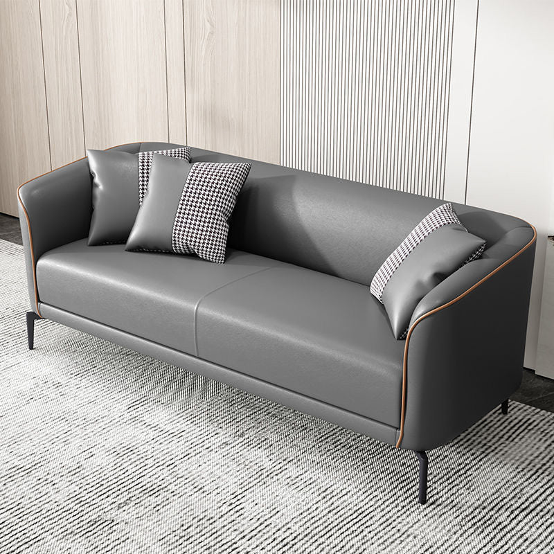 Contemporary Tuxedo Arm Sofa Tight Back Loveseat for Living Room Light Gray Clearhalo 'furn' 'furn_sofas' 'Furniture' 'furniture_sofas' 'Living Room Furniture' 'Sofa' 'sofas' 4858214