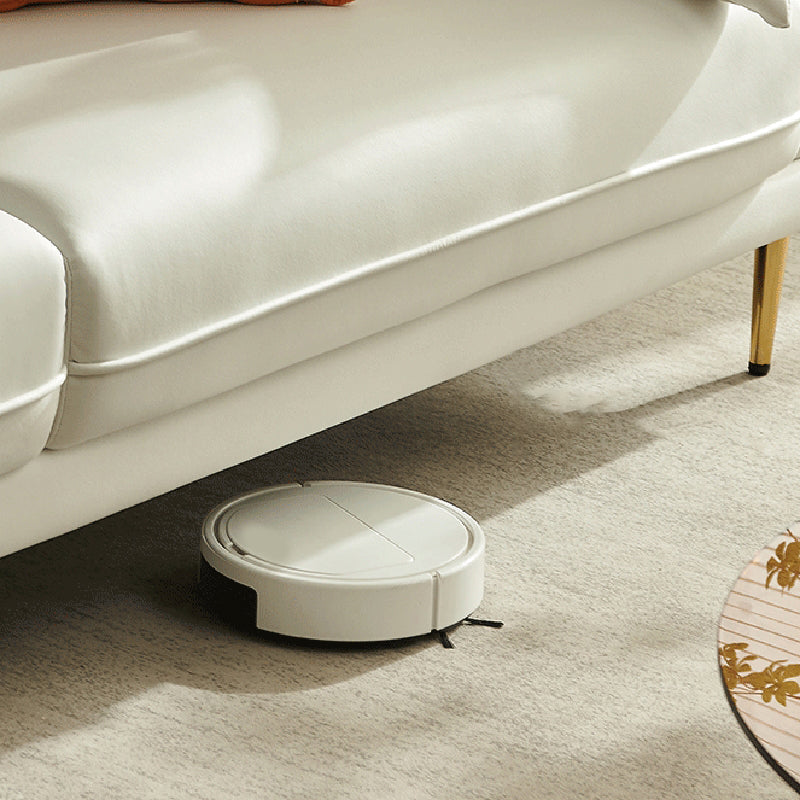 Contemporary Faux Leather Couch Square Arm Sofa with 2 Pillows Clearhalo 'furn' 'furn_sofas' 'Furniture' 'furniture_sofas' 'Living Room Furniture' 'Sofa' 'sofas' 4858244