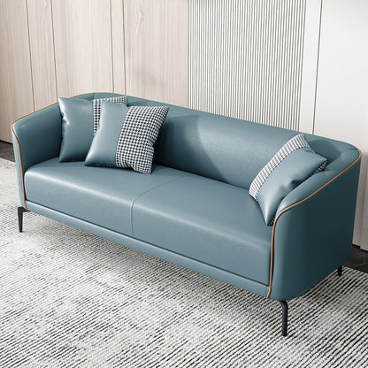 Scandinavian 25.6"H Tuxedo Arm Sofa Tight Back Settee for Living Room Sky Blue Clearhalo 'furn' 'furn_sofas' 'Furniture' 'furniture_sofas' 'Living Room Furniture' 'Sofa' 'sofas' 4858252