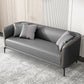Scandinavian 25.6"H Tuxedo Arm Sofa Tight Back Settee for Living Room Light Gray Clearhalo 'furn' 'furn_sofas' 'Furniture' 'furniture_sofas' 'Living Room Furniture' 'Sofa' 'sofas' 4858256