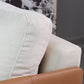 Contemporary Square Arm Cushions Leather and Cotton Blend Settee Couch Clearhalo 'furn' 'furn_sofas' 'Furniture' 'furniture_sofas' 'Living Room Furniture' 'Sofa' 'sofas' 4858293