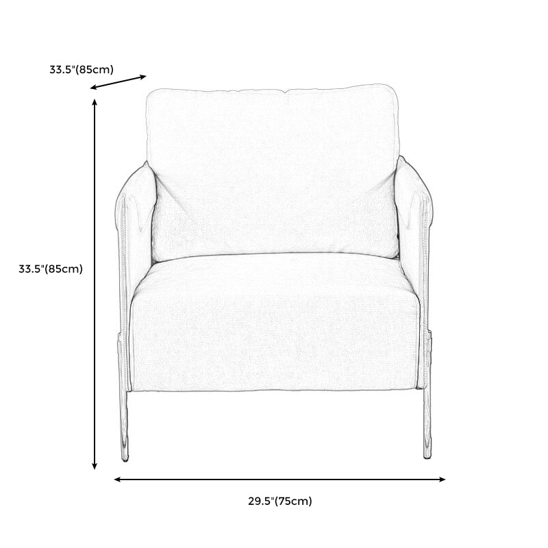 Contemporary Square Arm Cushions Leather and Cotton Blend Settee Couch Clearhalo 'furn' 'furn_sofas' 'Furniture' 'furniture_sofas' 'Living Room Furniture' 'Sofa' 'sofas' 4858298