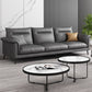 Modern Faux Leather Stain-Resistant Sofa Black Flared Arm Couch 87"L x 36"W x 35"H Latex Clearhalo 'furn' 'furn_sofas' 'Furniture' 'furniture_sofas' 'Living Room Furniture' 'Sofa' 'sofas' 4858299