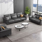 Modern Faux Leather Stain-Resistant Sofa Black Flared Arm Couch Clearhalo 'furn' 'furn_sofas' 'Furniture' 'furniture_sofas' 'Living Room Furniture' 'Sofa' 'sofas' 4858301