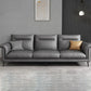 Modern Faux Leather Stain-Resistant Sofa Black Flared Arm Couch 87"L x 36"W x 35"H Sponge Clearhalo 'furn' 'furn_sofas' 'Furniture' 'furniture_sofas' 'Living Room Furniture' 'Sofa' 'sofas' 4858302