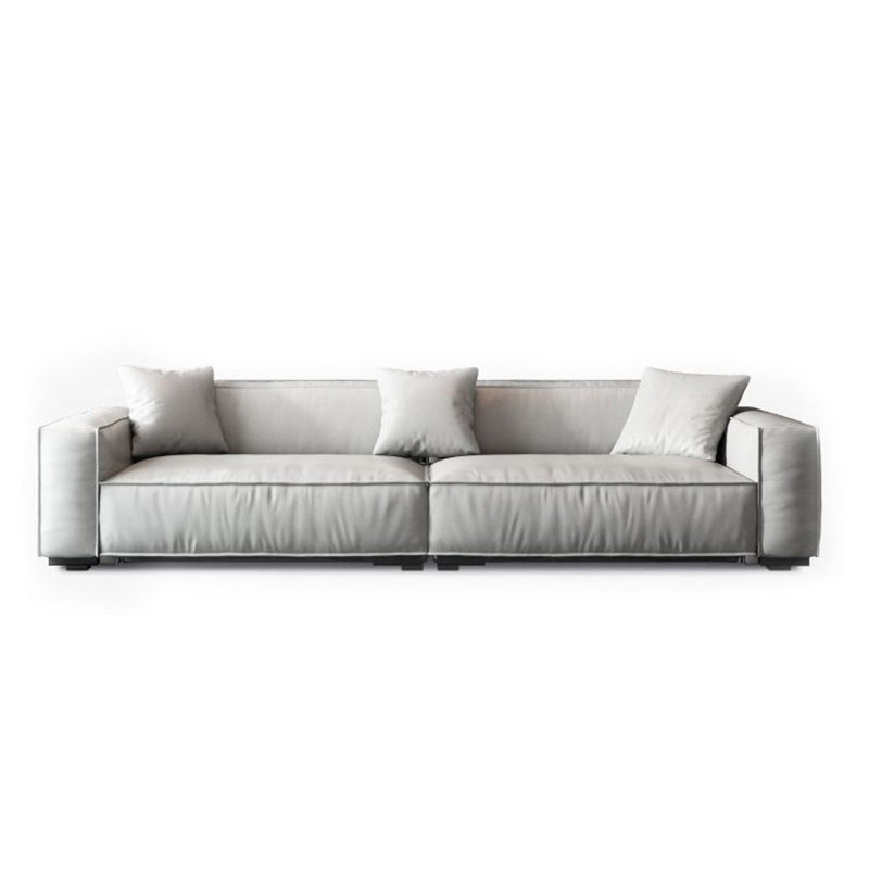 Modern Living Room Faux Leather Couch Square Arm Standard Cushions Sofa Clearhalo 'furn' 'furn_sofas' 'Furniture' 'furniture_sofas' 'Living Room Furniture' 'Sofa' 'sofas' 4858319