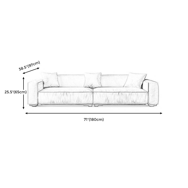 Modern Living Room Faux Leather Couch Square Arm Standard Cushions Sofa Clearhalo 'furn' 'furn_sofas' 'Furniture' 'furniture_sofas' 'Living Room Furniture' 'Sofa' 'sofas' 4858324