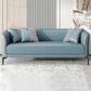 Faux Leather Tuxedo Arm Sofa 25.6" High Settee for Living Room Sky Blue Clearhalo 'furn' 'furn_sofas' 'Furniture' 'furniture_sofas' 'Living Room Furniture' 'Sofa' 'sofas' 4858351