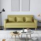 Contemporary 3-seater Sofa Square Arm Settee with Three Pillow Back Green Clearhalo 'furn' 'furn_sofas' 'Furniture' 'furniture_sofas' 'Living Room Furniture' 'Sofa' 'sofas' 4858368