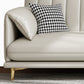 Stain-Resistant Faux Leather Sofa Cream Living Room Settee with Cushions Clearhalo 'furn' 'furn_sofas' 'Furniture' 'furniture_sofas' 'Living Room Furniture' 'Sofa' 'sofas' 4858425