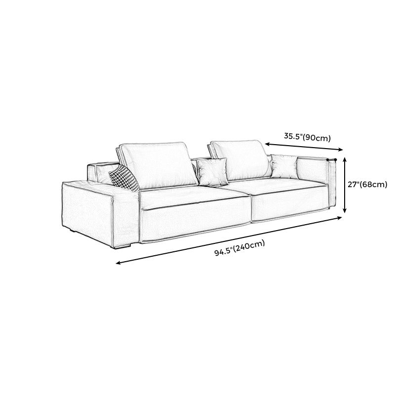 Faux Leather Living Room 3-seater Sofa Square Arm Standard Cushions Settee Clearhalo 'furn' 'furn_sofas' 'Furniture' 'furniture_sofas' 'Living Room Furniture' 'Sofa' 'sofas' 4858474