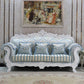 Traditional Camel Back CouchFlared Arm Settee for Three People Light Blue-White Clearhalo 'furn' 'furn_sofas' 'Furniture' 'furniture_sofas' 'Living Room Furniture' 'Sofa' 'sofas' 4858499