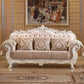 Traditional Camel Back CouchFlared Arm Settee for Three People Orange White Clearhalo 'furn' 'furn_sofas' 'Furniture' 'furniture_sofas' 'Living Room Furniture' 'Sofa' 'sofas' 4858502