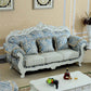Traditional Camel Back CouchFlared Arm Settee for Three People White-Blue Clearhalo 'furn' 'furn_sofas' 'Furniture' 'furniture_sofas' 'Living Room Furniture' 'Sofa' 'sofas' 4858503