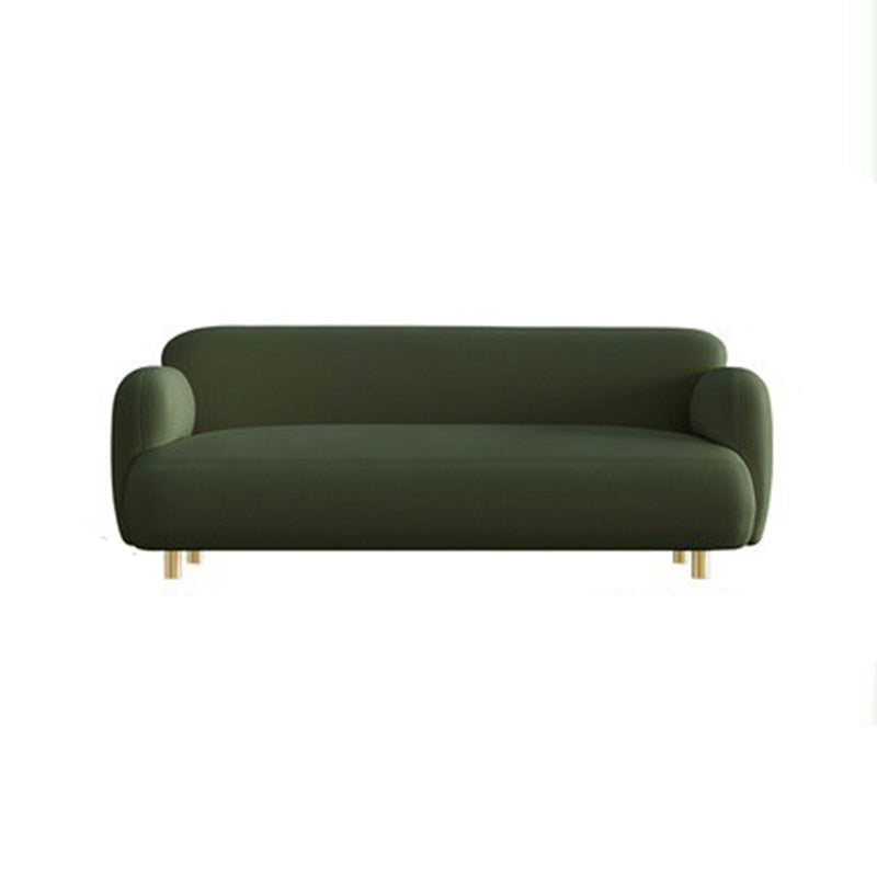 Scandinavian Faux Leather Sofa Beige/Orange/Green Loveseat for Apartment 63"L x 31"W x 28"H Green Clearhalo 'furn' 'furn_sofas' 'Furniture' 'furniture_sofas' 'Living Room Furniture' 'Sofa' 'sofas' 4858527