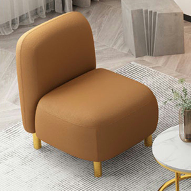 Scandinavian Faux Leather Sofa Beige/Orange/Green Loveseat for Apartment 24"L x 28"W x 28"H Orange Clearhalo 'furn' 'furn_sofas' 'Furniture' 'furniture_sofas' 'Living Room Furniture' 'Sofa' 'sofas' 4858535