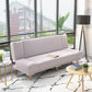 Contemporary Tight Back Armless Settee Convertible Linen Sofa Bed Off-White Clearhalo 'furn' 'furn_sofas' 'Furniture' 'furniture_sofas' 'Living Room Furniture' 'Sofa' 'sofas' 4858586