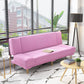 Contemporary Tight Back Armless Settee Convertible Linen Sofa Bed Pink Clearhalo 'furn' 'furn_sofas' 'Furniture' 'furniture_sofas' 'Living Room Furniture' 'Sofa' 'sofas' 4858595