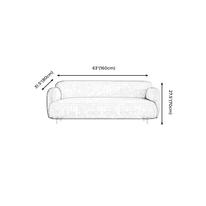 Mid-Century Modern 27.56"H Faux Leather Sofa Tight Back Settee for Living Room Clearhalo 'furn' 'furn_sofas' 'Furniture' 'furniture_sofas' 'Living Room Furniture' 'Sofa' 'sofas' 4858673