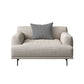 Contemporary Living Room Beige Sofa Square Arm Standard Settee 41"L x 37"W x 35"H Faux Leather Sponge Clearhalo 'furn' 'furn_sofas' 'Furniture' 'furniture_sofas' 'Living Room Furniture' 'Sofa' 'sofas' 4858681
