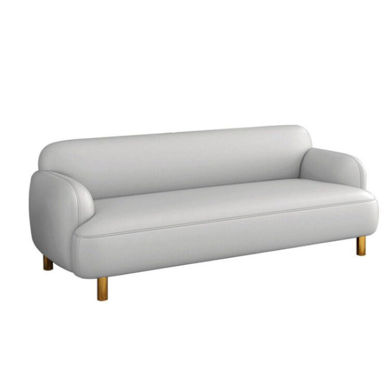 Scandinavian Recessed Arm Sofa Tight Back Settee for Living Room Off-White Clearhalo 'furn' 'furn_sofas' 'Furniture' 'furniture_sofas' 'Living Room Furniture' 'Sofa' 'sofas' 4858687