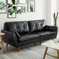 Contemporary Tufted Back Sofa 33.46" H Settee for Living Room with 4 Legs 57"L x 33"W x 33.5"H Black Clearhalo 'furn' 'furn_sofas' 'Furniture' 'furniture_sofas' 'Living Room Furniture' 'Sofa' 'sofas' 4858710