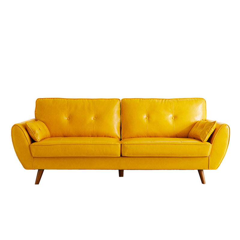 Contemporary Tufted Back Sofa 33.46" H Settee for Living Room with 4 Legs Clearhalo 'furn' 'furn_sofas' 'Furniture' 'furniture_sofas' 'Living Room Furniture' 'Sofa' 'sofas' 4858714