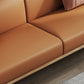Stationary Stain-Resistant Faux Leather Settee Living Room Pillow Top Arm Sofa Clearhalo 'furn' 'furn_sofas' 'Furniture' 'furniture_sofas' 'Living Room Furniture' 'Sofa' 'sofas' 4858733
