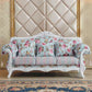 Tight and Tufted Split-Back Rolled Arm Sofa Couch for Three People White-Pink-Blue Clearhalo 'furn' 'furn_sofas' 'Furniture' 'furniture_sofas' 'Living Room Furniture' 'Sofa' 'sofas' 4858744