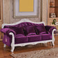 Tight and Tufted Split-Back Rolled Arm Sofa Couch for Three People Purple White Clearhalo 'furn' 'furn_sofas' 'Furniture' 'furniture_sofas' 'Living Room Furniture' 'Sofa' 'sofas' 4858747