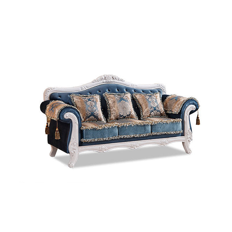 Tight and Tufted Split-Back Rolled Arm Sofa Couch for Three People Clearhalo 'furn' 'furn_sofas' 'Furniture' 'furniture_sofas' 'Living Room Furniture' 'Sofa' 'sofas' 4858751